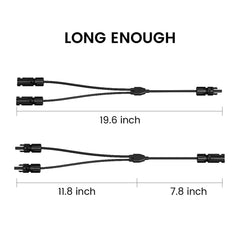 Nurzviy SolarEpoch 1-to-2 Solar Panel Connector Parallel Adapter Cable