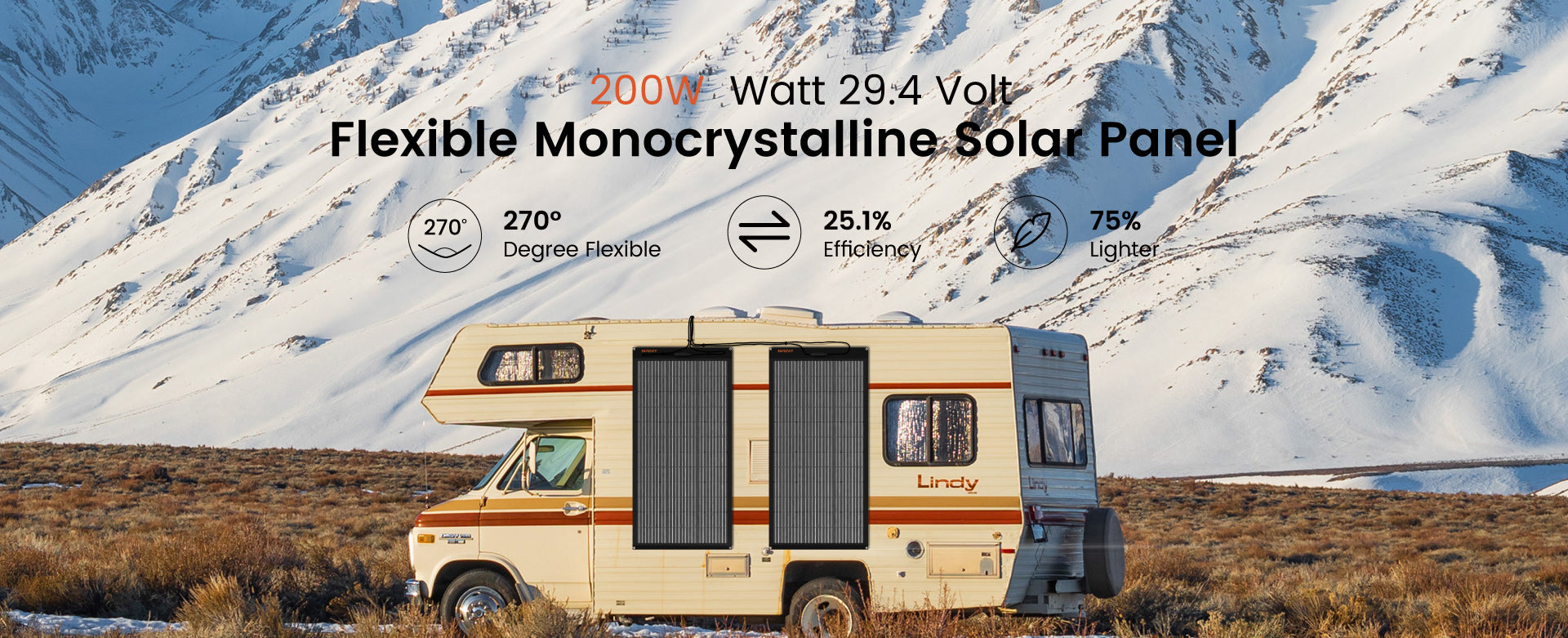 200W Flexbible Solar Panel 25V N-Type TOPCon 16BB Monocrystalline Solar Cell