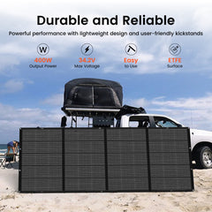 Nurzviy New Type 400W Portable Solar Panel Lightweight Monocrystalline Suitcase