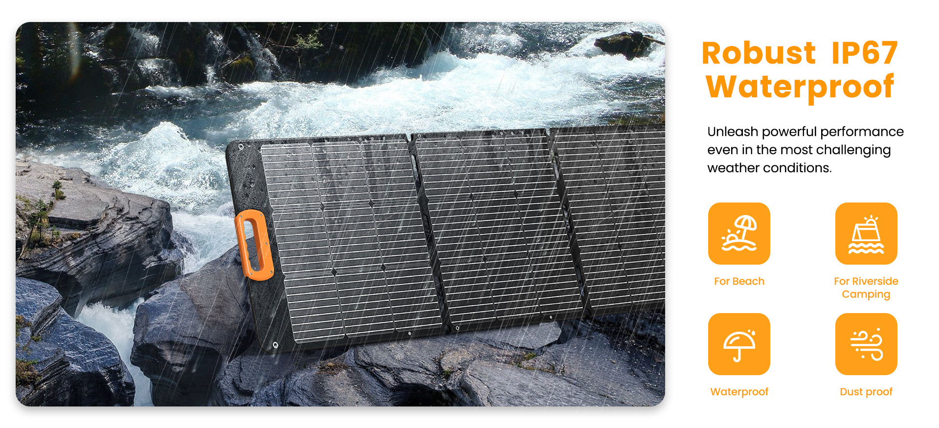 Nurzviy Portable Solar Panel 200 Watt 23.8V 10A