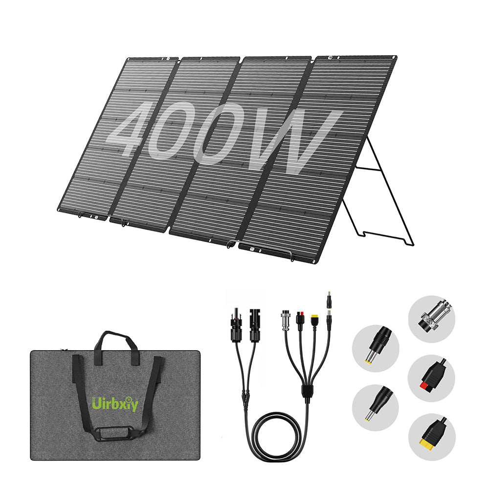 Uirbxiy 400W Portable Solar Panel Lightweight Monocrystalline Suitcase