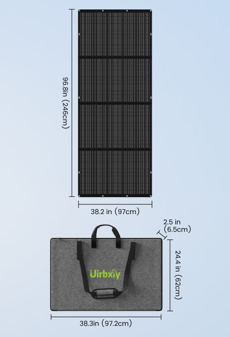 Uirbxiy 400W Portable Solar Panel Adjustable Kickstands-7