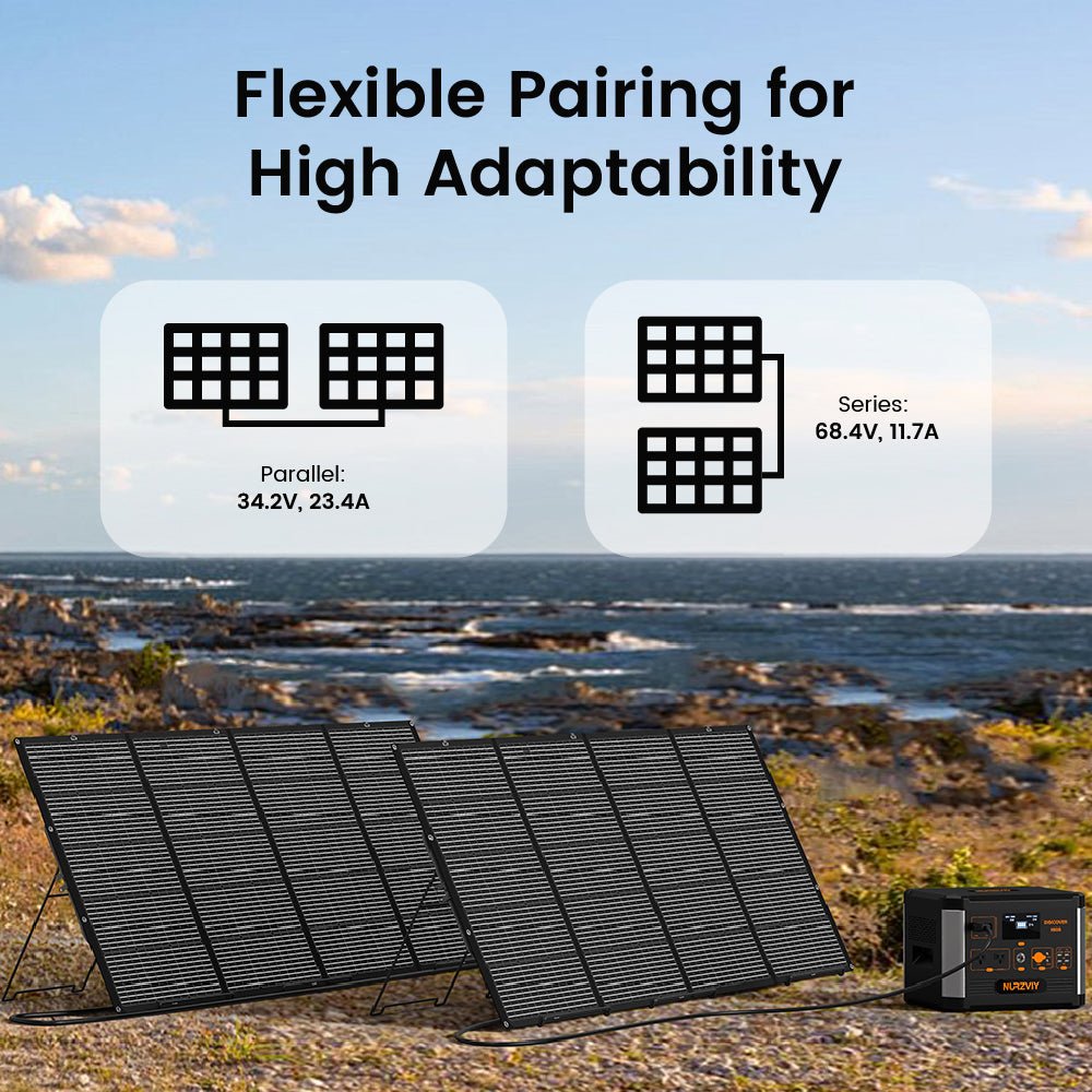 400W foldable solar panel with durable kickstand for optimized sun exposure