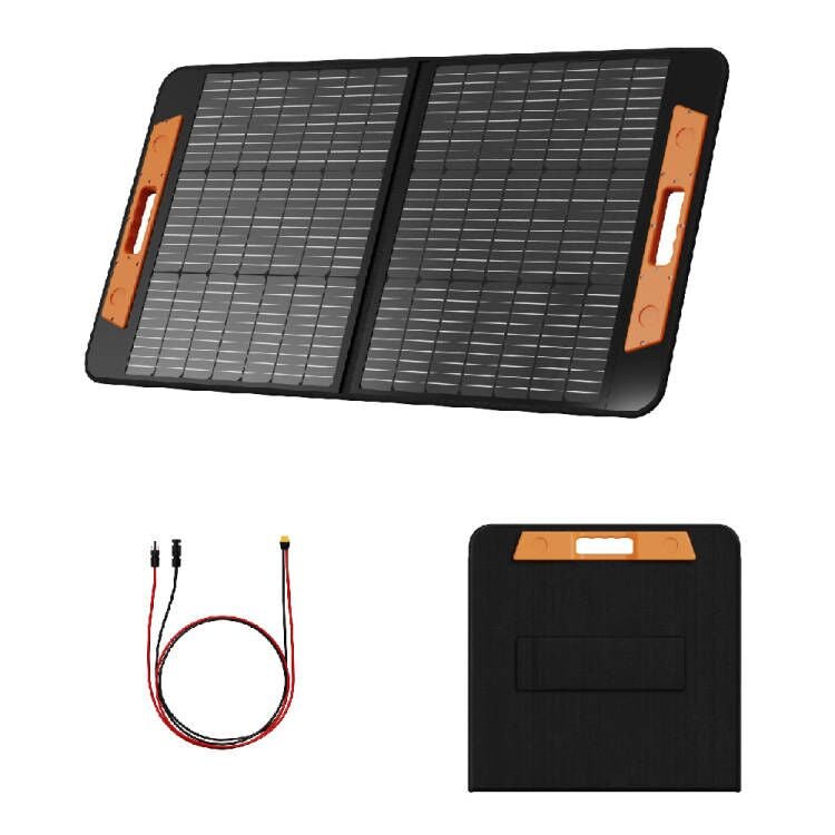 Solar PanelsNurzviy 80W Tempered Glass Portable Solar Panel for Power Station