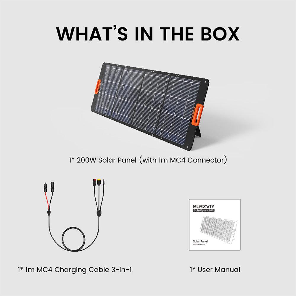 Solar PanelsNurzviy Portable Solar Panel 200 Watt