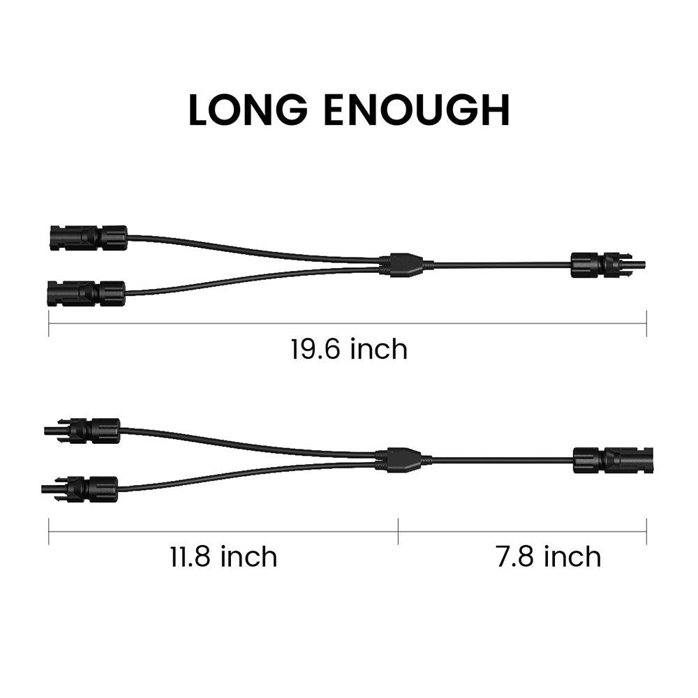 Nurzviy SolarEpoch 1-to-2 Solar Panel Connector Parallel Adapter Cable