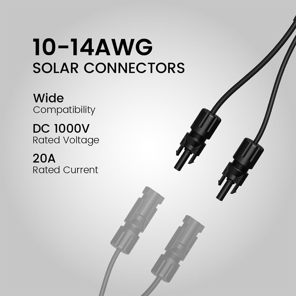 Nurzviy SolarEpoch 1-to-2 Solar Panel Connector Parallel Adapter Cable