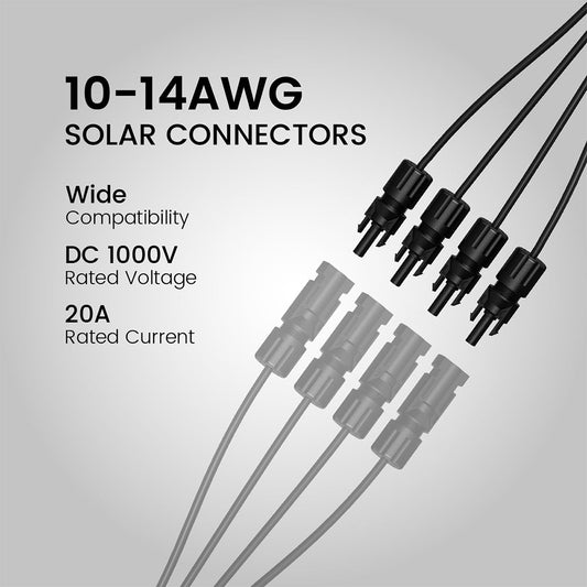 ElectronicsNurzviy SolarEpoch 4-in-1 Solar Panel Connector Parallel Adapter Cable